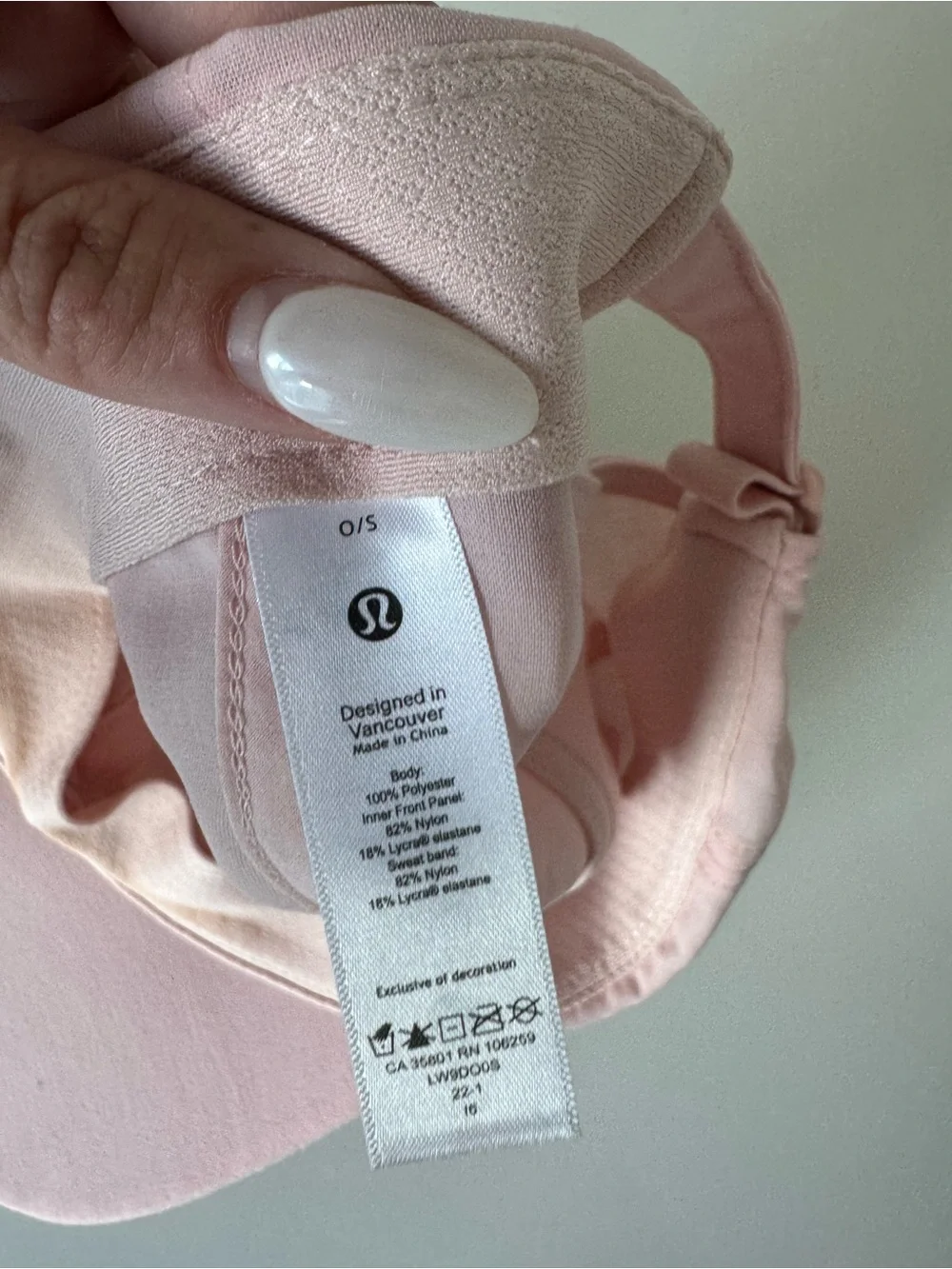 Lululemon Light Pink Baseball Cap | Lightweight Workout Hat